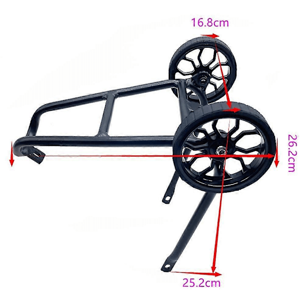 Til /3sixty Bagagebærer Bag Foldbar Cykel Bredere Opgradering Let Hjul Bagagebærer Cykelstativ Kan Skubbe Cykel