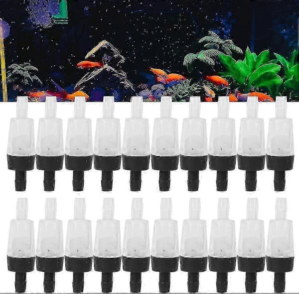 Akvarietillbehör 20 Delar Luftpump Backventil, Backventil, Fisktankstillbehör PVC Envägs Backventil För