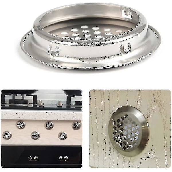 50 stk. Ventilationsgitter Rustfrit Stål Ventilationshul