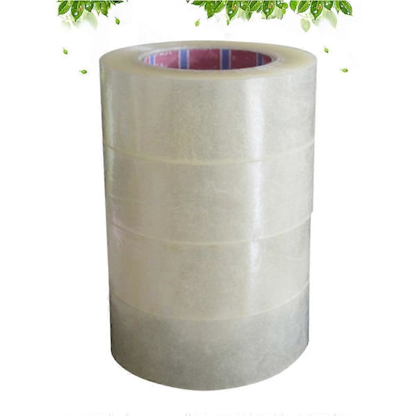 4 Rullar Förslutningstejp Transparent Packtejp Frakttejp Ger Starkt Säkert Klibbigt Förslutning för Dina Lådor 45mmx50m (Transparent Beige)
