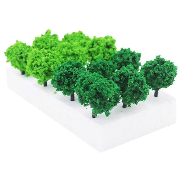 1 Låda Mini Buske Tofs Modell Miniatyr Buske Kluster Vegetation Sandbord Dekor