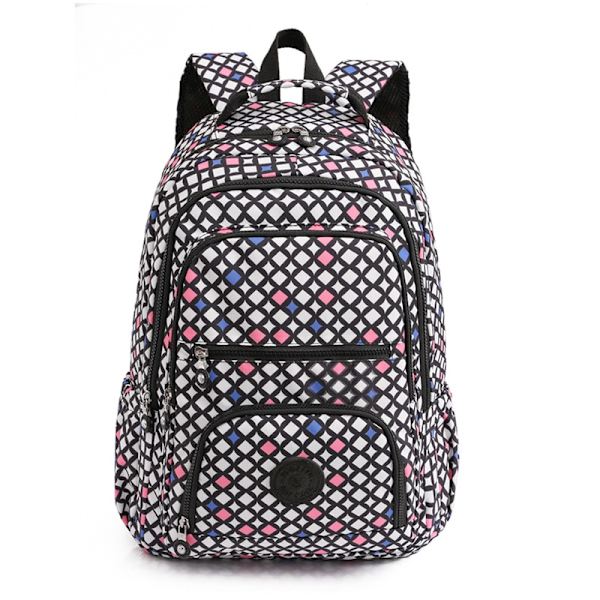 Ny stil multi-lomme studentsekk fargerik trykk reiseveske style 3