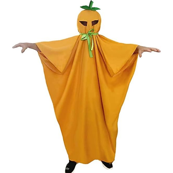 Rolig pumpa kostym Cape, pumpa huvud Cosplay kostym, pumpa vuxen barn kostym Cape för Halloween Carnival Party 2xl