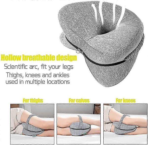 Kneepute mellom bena for soving, memory foam knepute for soving