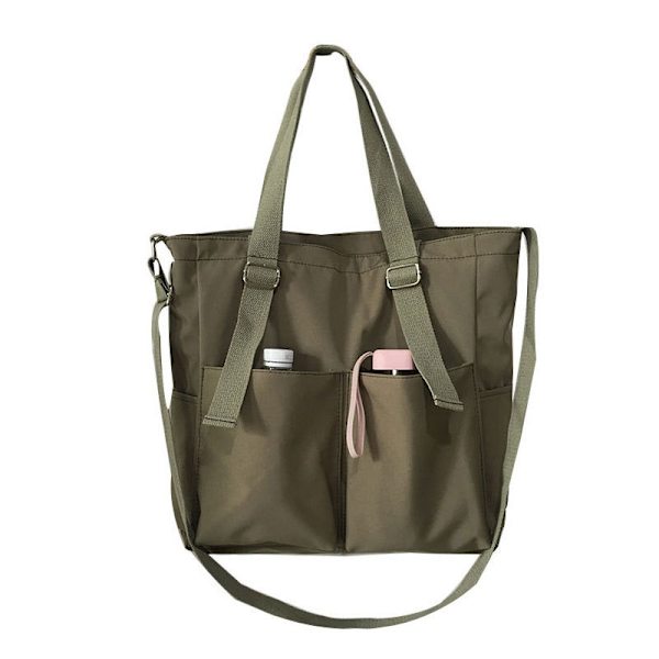 Dame Taske Shopper Simpel Mode Lynlås Håndtaske Håndtaske Black No Pendent