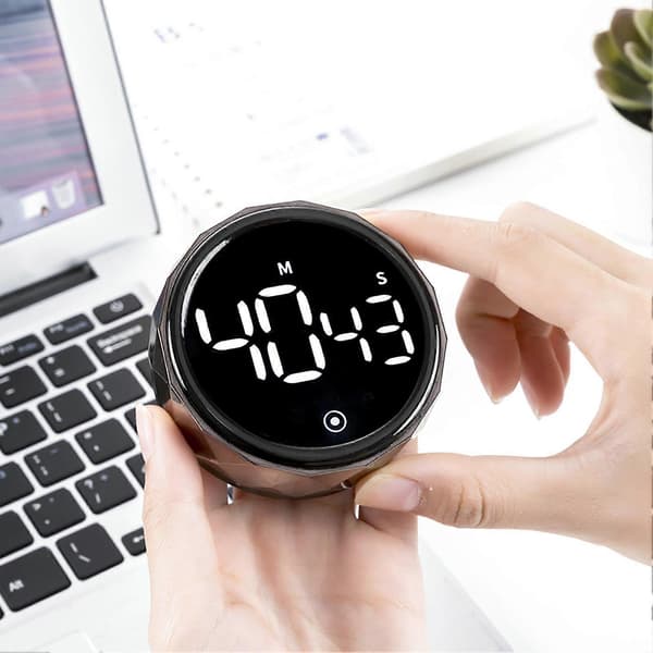 JiKaiX Digital Timer Stort LED Display Magnetisk Køkken Timer Justerbar Nedtællingstimer til Madlavning Bagning Undervisning