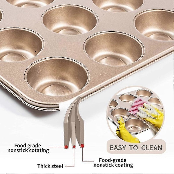 Brownie Bowl Panne, 12 Hulrom Mini Runde Kakeformer Cantinflas Kakeform Kakeform Cookieform For Baki