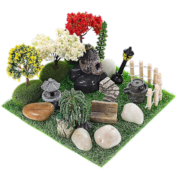1 Set Sagoträdgård Miniatyrer Terrarium Dekor Mini Trädgårdsdekor Miniatyrfigurer Sagoträdgårdstillbehör