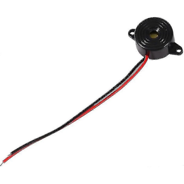Buzzer 12v Elektronisk 85~95db, 3-24v Aktiv Piezo Buzzer Tone Kontinuerlig Buzzer Alarm Lyd 100mm Længde Buzzer (1 stk)