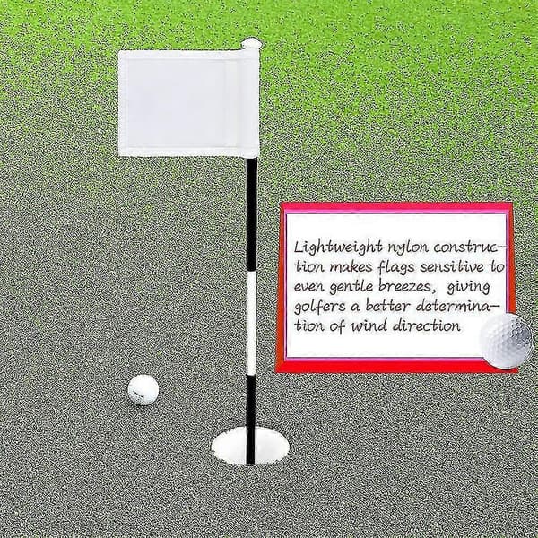 3 st Golf Flagga Solid Golf Flaggor Med Rörinsats Vattentäta Putting Golf Flaggor 20 x 15 cm