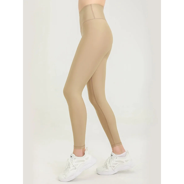 Light Sense Jooga-housut Airlift Kiiltävät Läpinäkyvät Korkeavyötäröiset Persikka-Pakarat Nude Sense Juoksu Urheilu Fitness-housut 6-Bronze green S