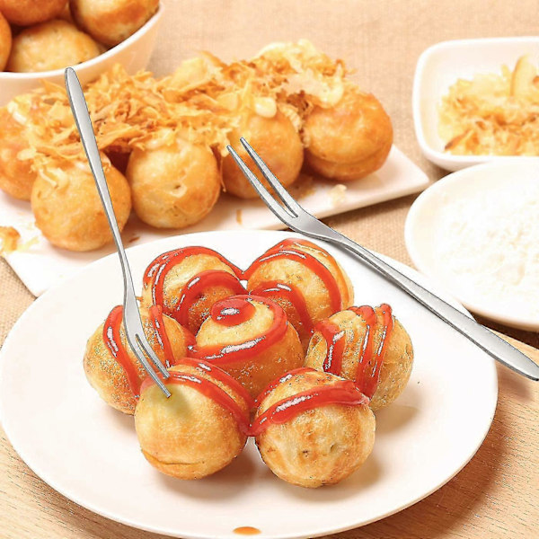 Sett med 5 Fruktgafler i Rustfritt Stål for Salsa eller Dessert