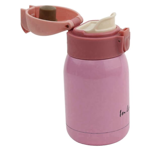 2 stk Mini Rustfritt Stål Stor Mage Flaske (Rød/rosa) 200ml
