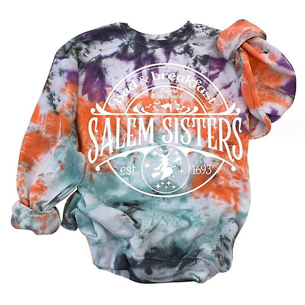 Halloween Sweatshirt med Rundhals - Afslappet Løstsiddende Langærmet Top style 1 L