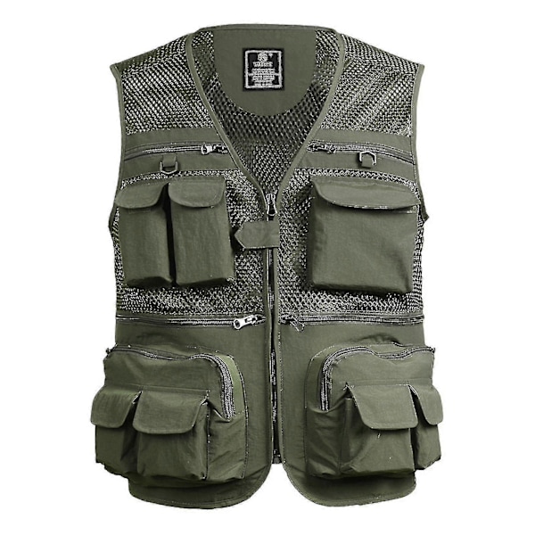 Fiskeväst Andningsbar Fiske Rese Meshväst Army green 5XL