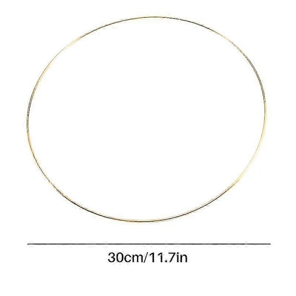 8 kpl 30 cm Unisiepporenkaita Metallivanteet Makrame-renkaat askarteluun ja unisieppotarvikkeisiin, kulta