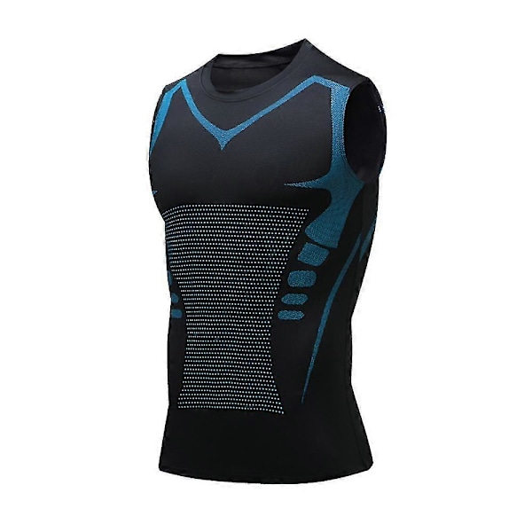Ionic Formende Vest til Mænd, Komfortable og Åndbare Sportstoppe til at Opbygge en Perfekt Krop Black 2 2XL