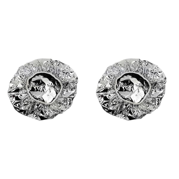 2x Varmeisolerende Aluminium Folie Hat Elastisk Badehat Til Kvinder Hår Salon Badeværelse - sølv