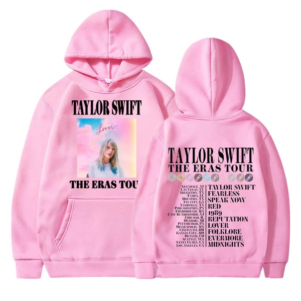 Taylor Swift Fans Hoodie Huvtröjor för män och kvinnor pink M