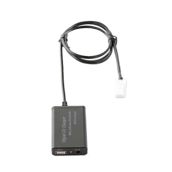 Usb Aux Bluetooth Bil Digital Musik Cd Växlare Adapter För (6+6)pin Corolla Yaris