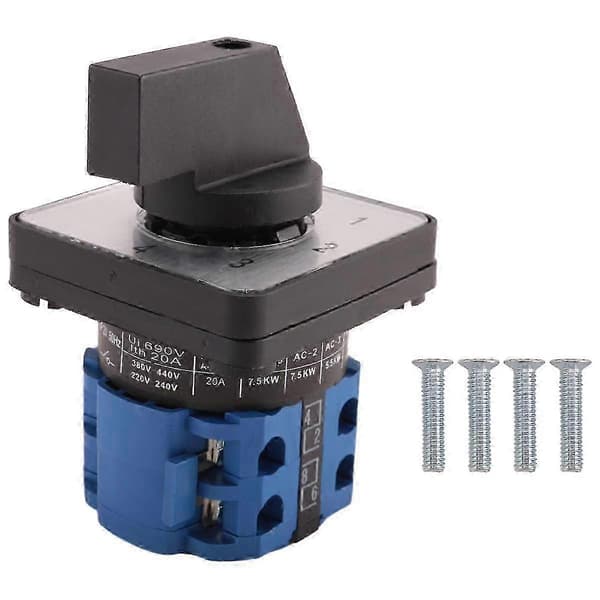 Universal 8 Terminaler 5 Positioner Huvudkontroll Vridströmbrytare 20A