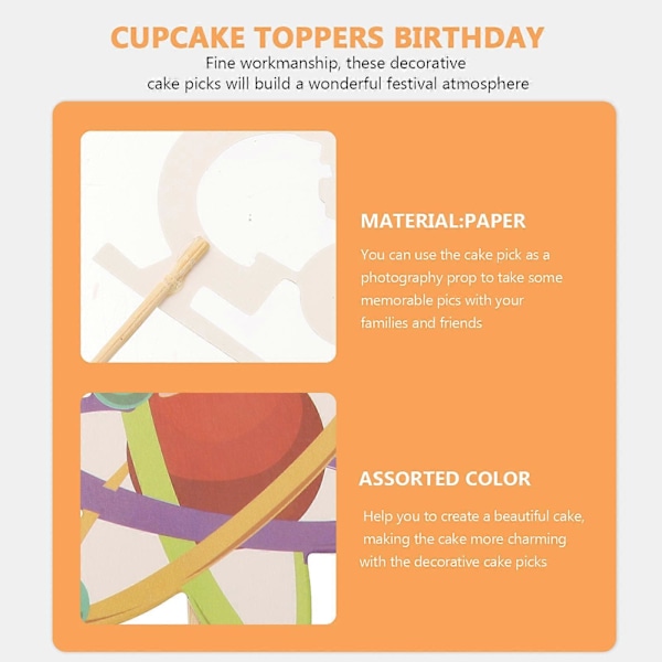 20 stk. Vitenskap Cupcake Toppers Vitenskap Bursdagsfest Kake Dekorasjon Plukk Toppers