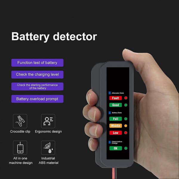 12V LCD Display Bilbatteri Digital Tester Deteksjonsenhet Biltilbehør