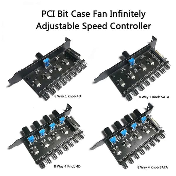 PCI Chassis Blæserhastighedsregulator Køleblæser Temperaturregulerende Guvernør til SATA Interface Hub Varmeafledning Computer Temperaturkontrol Switch