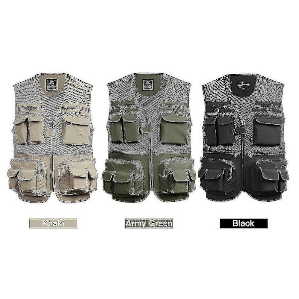 Fiskeväst Andningsbar Fiske Rese Meshväst Army green XL
