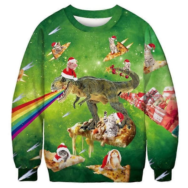 Unisex 3D-tryckt Pullover Jul Tröjor Grafisk Långärmad Skjorta L
