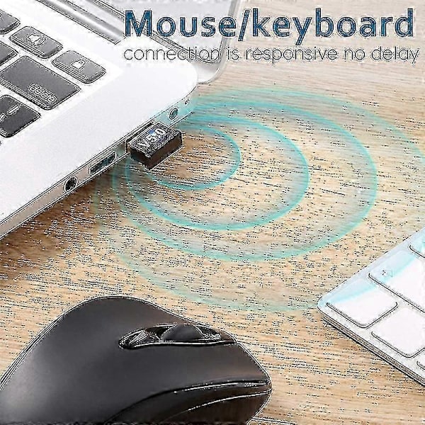 Kompatibel med USB Bluetooth 5.0 Adapter til PC Win10/8.1/8/7/Bluetooth Dongle