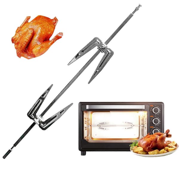 Stekegaffel Justerbar Rustsikker Rustfritt Stål Kylling Kjøtt Grillrist for Hjemmet