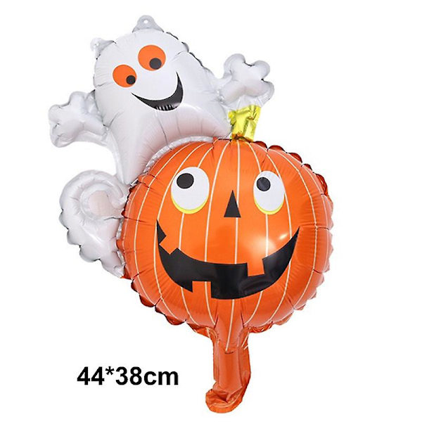 6 kpl Halloween-ilmapallosetti Kurpitsa Aave Noita Hämähäkki Luuranko Mies Kallo Folioilmapallo Lelu Sisustus Halloween Juhlat Kotikoriste A