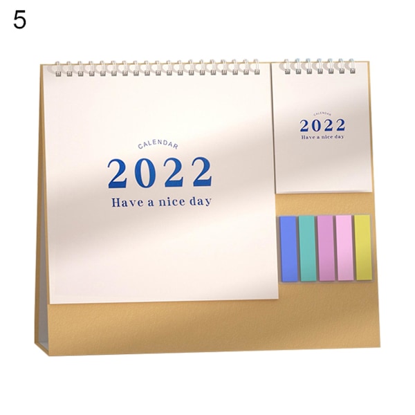 Skrivbordskalender Tecknad Dubbelsidig Mini Årlig Datum Veckoorganisatör 2022 Bordsplanerare För Resor