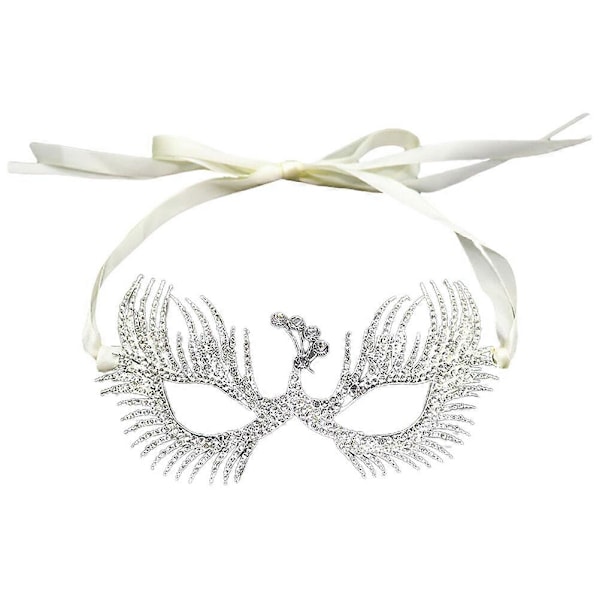 Strass Maskerad Mask Kvinnor Glittrande Ögonmask Festival Cosplay Rekvisita