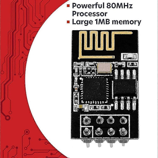 Esp8266 Esp-01s Wifi Hovedmodul Takket Være Den Kraftige 80mhz Prosessoren Og Store 1mb Minnet