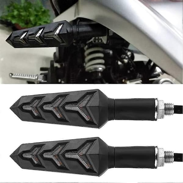 Par motorcykel Y-formede blinklys LED-lys indikatorlampe universal