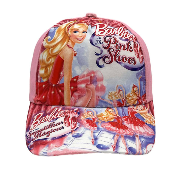 Barbie Dolls Tecknad cap Barn Flickor Barbie Princess Printed Sommar Justerbar Solhatt Trucker Hat style 3