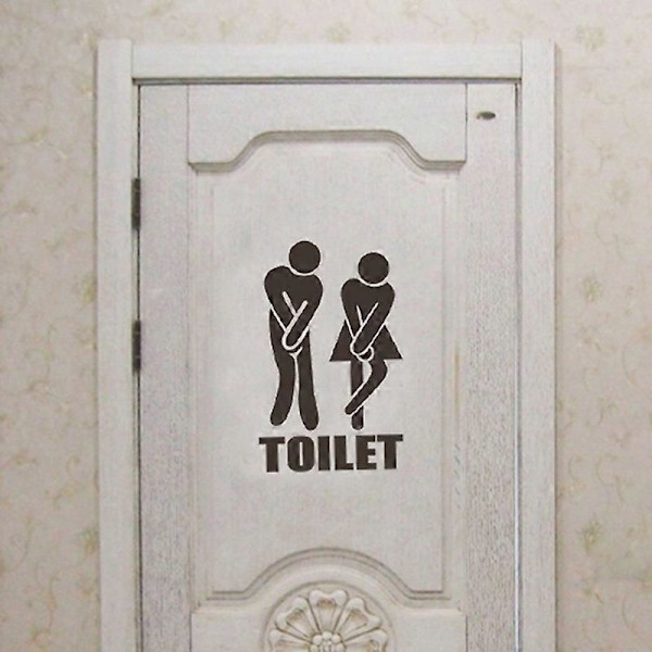 WC Toalett Entré Skylt Dörr Väggdekal Vattentät Mural Heminredning