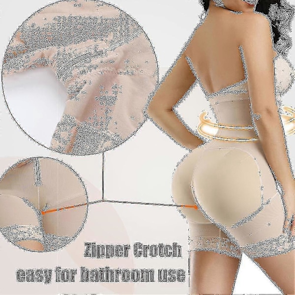 Kvinnors Slankande Kroppsshaper Sömlös Butt Lifter Bodysuits Push Up Shapewear Underkläder Korsett BLACK 4xl