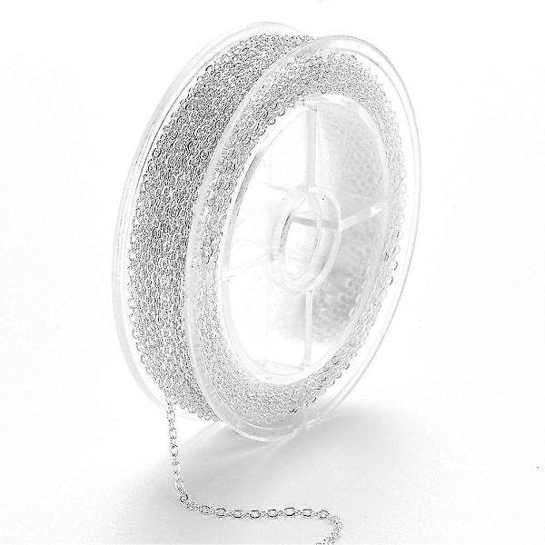 Länk Kedja Spole Bulk Med 4mm Öppna Ringar Och Karbinhakar För Hantverk DIY Halsband Smyckestillverkning Si