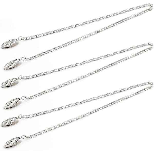 3 st Metallservettklämmor, 55 cm Handduksförkläde Haklappskedja, Servettfixeringsklämma Kedjegåva