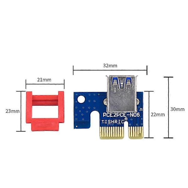 10 stk. PCIe Riser Kort Holder Vertikal Monteringslås 1x 16x PCIe Kabel Forlænger Til Mining Eth Btc