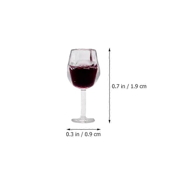 20 st Miniatyr Vinglas Champagneglas Miniatyr Bägare Dockhus Tillbehör