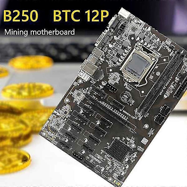 B250b Btc Louhintaan Tarkoitettu Emolevy Lämpötahna+kytkinkaapeli+sata-kaapeli 12 Pci-e Paikkaa Lga1151 Ddr