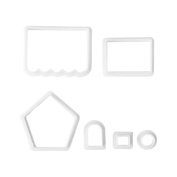 Plast Julekakeformer Sett 3D Mini Pepperkakehus Kakeform Sett S