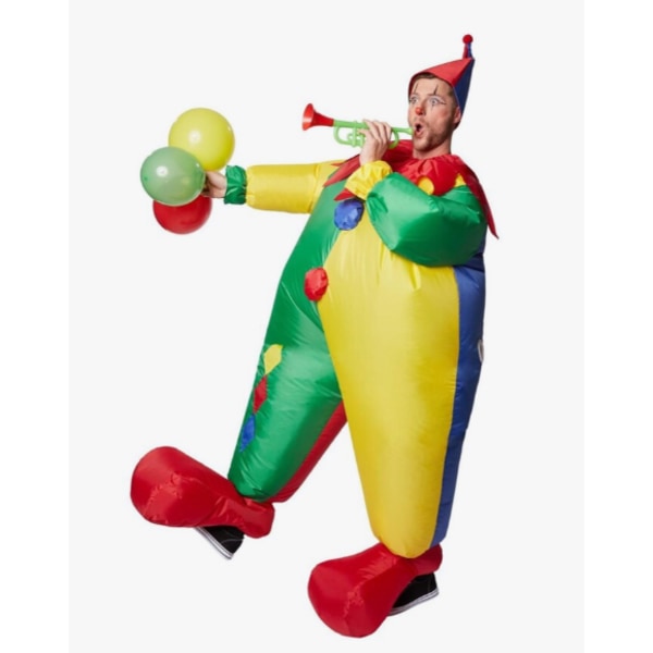 Halloween oppblåsbare klovnekostymer for menn og kvinner