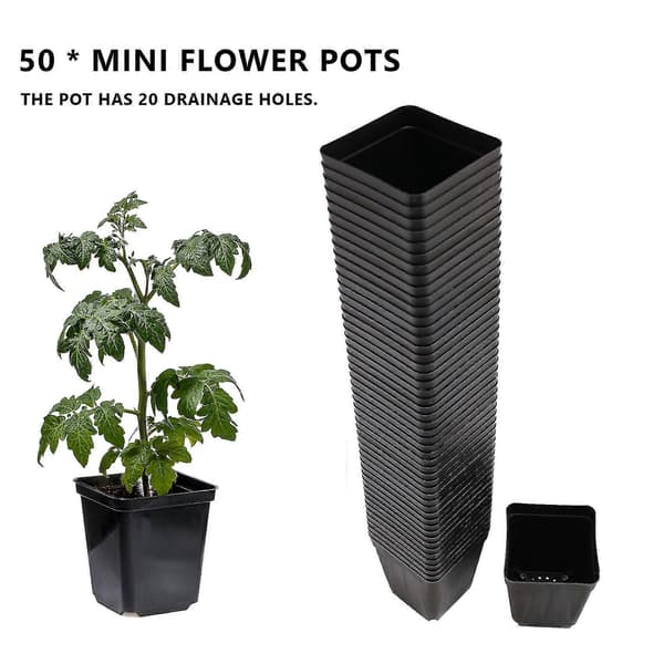 50 st Mini Blomkrukor För Växter 7cm X 7cm -