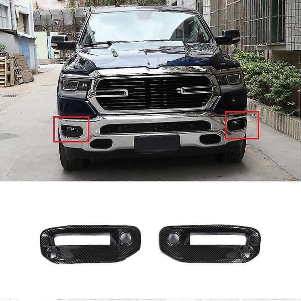 Bil Front Tåkelys Lampe Dekor Deksel Trim For Ram 2018 2019 2020 2021 2022 Tilbehør, Abs Ca