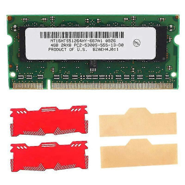 Ddr2 4gb Laptop Ram Hukommelse+køle Vest 667mhz Pc2 5300 Sodimm 2rx8 200 Pins Til Amd Laptop Hukommelse